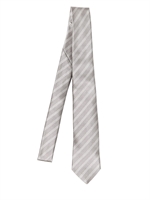 TONELLO - SILK REGIMENTAL TIE - LIGHT GREY
