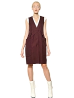 JIL SANDER - DOUBLE COTTON GABARDINE VEST - BORDEAUX