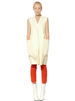 JIL SANDER - DOUBLE COTTON GABARDINE VEST - IVORY