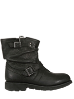 BIKKEMBERGS - 30MM VINTAGE CALF BIKER BOOTS - BLACK
