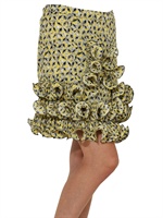 MARNI - GONNA IN SETA CREPE DE CHINE - GIALLO/BIANCO