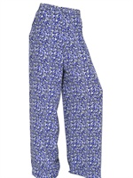MARNI - PRINTED CREPE DE CHINE TROUSERS - BLUE/WHITE