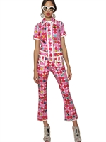 MOSCHINO - TUTA IN COTONE STRETCH STAMPATO - MULTICOLORE