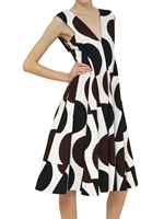 MARNI - GEFALTETES UND BEDRUCKTES KLEID AUS BAUMWOLLE - MULTI