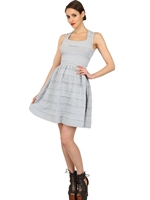 ANTONINO VALENTI - VIKOSE- UND STRICKKLEID - HELLBLAU