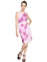 GIAMBATTISTA VALLI - KLEID AUS SEIDENGEORGETTE MIT BLUMENDRUCK - PINK/FUCHSIA