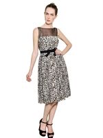GIAMBATTISTA VALLI - POLKA DOT DRUCK CREPE DE CHINE KLEID - SCHWARZ/WEIß