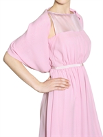 GIAMBATTISTA VALLI - SILK GEORGETTE SHAWL - PINK