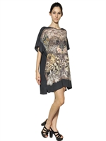 EMMA COOK - BEDRUCKTES SEIDEN/BAUMWOLL CREPE DE CHINE KLEID - MULTI