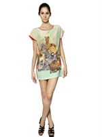 EMMA COOK - BEDRUCKTES SEIDEN/BAUMWOLL CREPE DE CHINE KLEID - MULTI