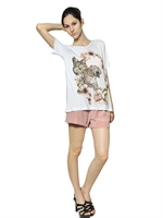 EMMA COOK - PRINTED MODAL JERSEY T-SHIRT - MULTI