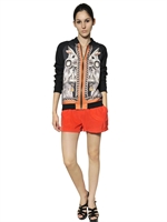 EMMA COOK - BEDRUCKTE BOMBERJACKE AUS BAUMWOLLE & SATIN - MULTI
