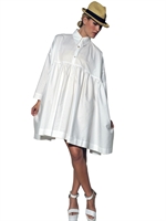 ANTONIO MARRAS - HEMDKLEID AUS BAUMWOLLPOPELINE - WEIß