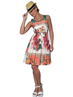ANTONIO MARRAS - BEDRUCKTES BAUMWOLL MACRAMÈ KLEID - MULTI
