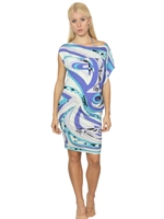 EMILIO PUCCI - ASYMMETRISCHES BEDRUCKTES VISKOSE-JERSEY-KLEID - MULTI