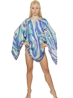 EMILIO PUCCI - BEDRUCKTES SEIDENSATINKLEID - MULTI