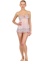 FIFI CHACHNIL - SOTTOVESTE IN LYCRA E PIZZO - BIANCO