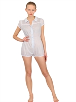 FIFI CHACHNIL - CAMICIA DA NOTTE IN TULLE RICAMATO - MULTICOLORE