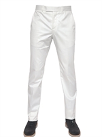 ALEXANDER MCQUEEN - 19CM COTTON TWILL SLIM FIT TROUSERS - WHITE