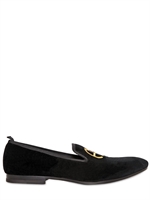 ALEXANDER MCQUEEN - SAMT LOAFERS MIT AMQ LOGO APPLIKATION - SCHWARZ
