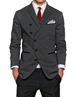 JOHN VARVATOS - LIGHTWEIGHT LINEN CANVAS JACKET - BLACK