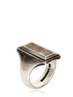 ANN DEMEULEMEESTER - SQUARE TOP SILVER RING - SILVER