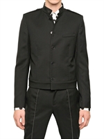 SAINT LAURENT - MILITÄRJACKE AUS WOLLGABARDINE - SCHWARZ