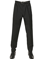 SAINT LAURENT - 17CM GRAIN DE POUDRÉ TROUSERS - BLACK