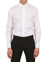 SAINT LAURENT - REGULÄRE PASSFORM BASIC BAUMWOLL POPELINEN HEMD - WEIß