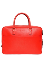 SALVATORE FERRAGAMO - PRINTED LEATHER PC HOLDER - RED