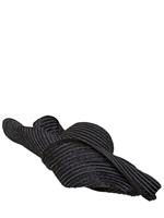 KREISI COUTURE - CAPPELLO IN PAGLIA MODELLATO A MANO - NERO
