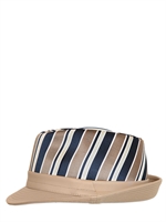 KREISMAN - GESTREIFTER HUT AUS ÒKOLEDER - BEIGE7NAVY