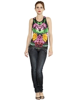 TOTHEM - JERSEY TANK TOP MIT BLUMENDRUCK - MULTI