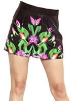 TOTHEM - SHORTS IN TECHNO RASO STAMPA FLOREALE - MULTICOLORE