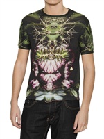 TOTHEM - JERSEY T-SHIRT MIT KAKTUSDRUCK - MULTI GRÜN