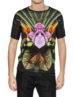 TOTHEM - JERSEY T-SHIRT MIT PALMENDRUCK - MULTI SCHWARZ