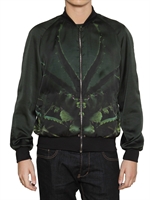 TOTHEM - REVERSIBLE PRINTED SATIN CASUAL JACKET - MULTI BLACK