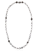 MARCO TA MOKO - COLLANA ARGENTO E PIETRE HOWLITE - BIANCO