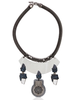 LEDAOTTO - ROME PANTHEON NECKLACE - BLACK