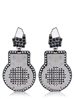 LEDAOTTO - ROME PANTHEON EARRINGS - BLACK