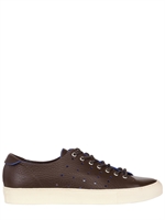 BUTTERO - SNEAKERS IN PELLE PERFORATA - MARRONE/BLU