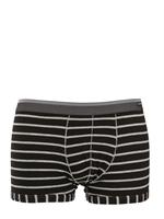 DOLCE & GABBANA - BOXER A RIGHE IN JERSEY DI COTONE - NERO/GRIGIO