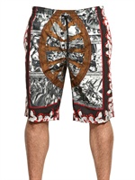 DOLCE & GABBANA - CARTWHEEL PRINT POPLIN BATHING SUIT - MULTI