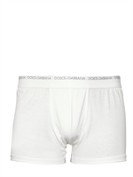 DOLCE & GABBANA - CONFEZIONE CON 2 BOXER IN JERSEY - BIANCO