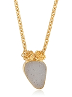 LEIVANKASH - ROUGH AGATE OLIVIA ROSE NECKLACE - YELLOW/GOLD