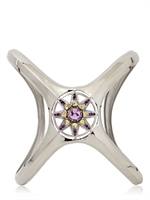 KATIE ROWLAND - ISHTAR STAR OF CHAOS MANSCHETTENARMREIF & AMETHYST - SCHWARZ