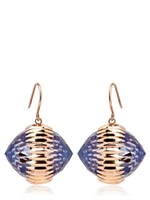 KATIE ROWLAND - ISHTAR ORB BLUE QUARTZ EARRINGS - ROSE