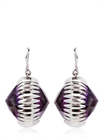 KATIE ROWLAND - ISHTAR ORB AMETHYST EARRINGS - BLACK
