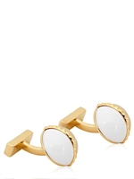 LARA BOHINC - SOLARIS CUFFLINKS - GOLD/WHITE