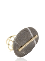 DOLLY BOUCOYANNIS - STARS ON SAND RING - YELLOWGOLD/GREY